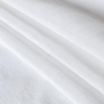 Тюль лен h-330 см 05-01-04943 молочный однотонный