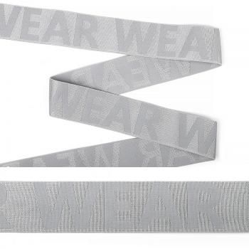 Резинка TBY 40 мм с надписью WEAR 02284-1 серый