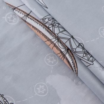 Бязь 007-13513 светло-серый принтованный