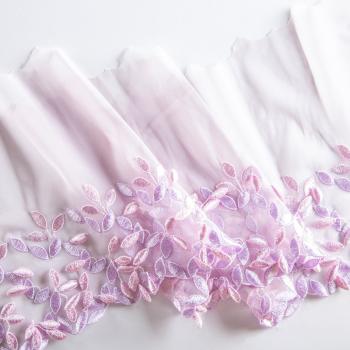 Кружево на сетке 220 мм Ф01-0004 фиолетово-сиреневый