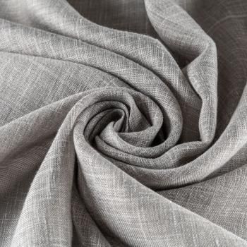 Тюль лен h-330 см Т420-01-09 серый однотонный