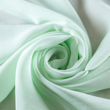 Крепдешин натуральный 028-09590 снежная мята однотонный