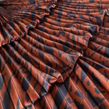 Гофре из крепа купон 65/175х110 см 043-02490 темно-терракотовый принтованный