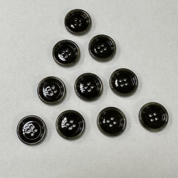 Пуговица с проколами 15 мм RIO0017-15-D173 темный хаки