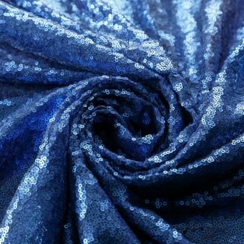 Пайетки на сетке 055-03182 сапфировый однотонный