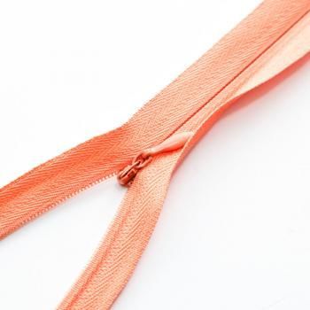 Молния спираль потайная 50 см на плотной тесьме н/р коралловый G013P-50S-148