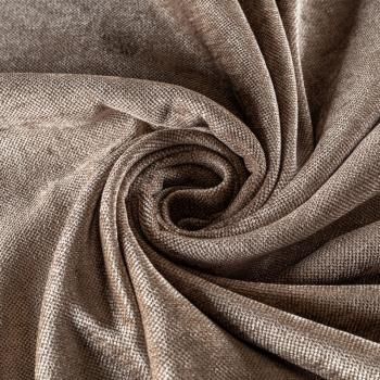 Ткань портьерная шенилл h-300 см 21-02-00076 пастельно-коричневый однотонный
