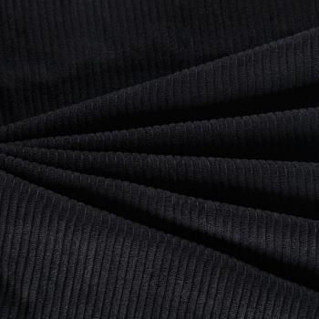 Вельвет 008-05625 черный однотонный