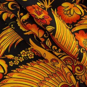 Рогожка 048-13897 черный принтованный