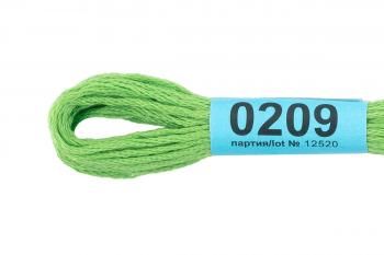 Нитки для вышивания Gamma мулине 8 м 0209 светло-зеленый