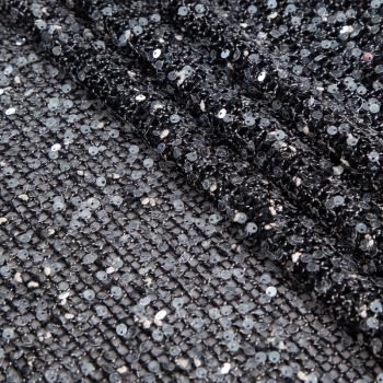 Сетка с пайетками 050-20755 черный меланж