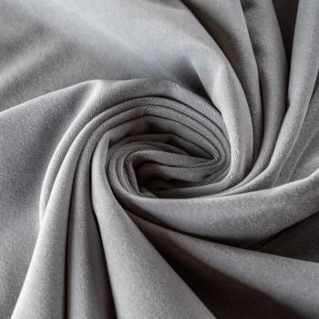 Ткань портьерная бархат h-300 см 09-02-00036 дымчато-серый однотонный