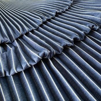 Гофре под джинс купон 60/160х110 см 043-02488 сине-голубой деним однотонный