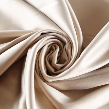 Сатин стрейч 001-08134 экрю однотонный