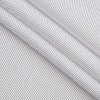 Коттон в рубчик 063-19071 белый однотонный