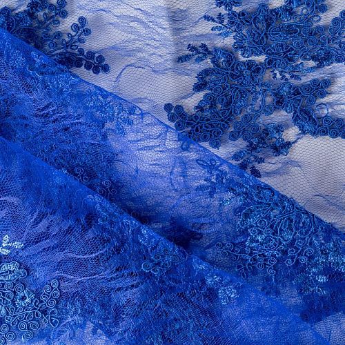 Гипюр К19-224 королевский синий