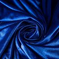 Бархат-лайкра К33-569 васильковый однотонный