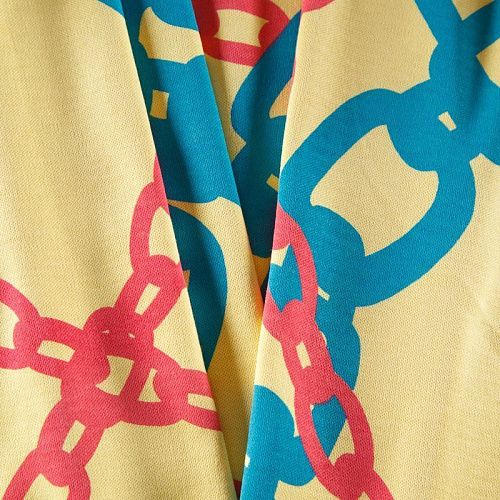 Трикотаж 056-12458 желтый принтованный