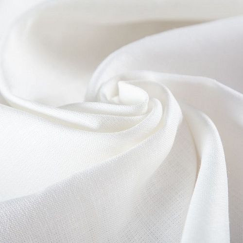 Лен натуральный 035-19878 молочный однотонный