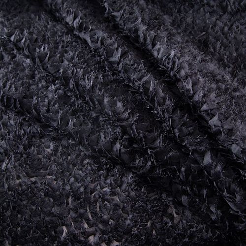 Сетка с объемной вышивкой 050-20040 черный