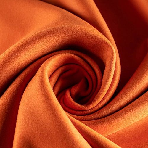 Ткань пальтовая К31-169 апельсиновый однотонный