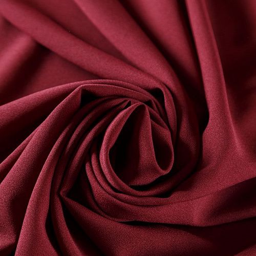 Крепдешин синтетический 029-07364 бордовый однотонный