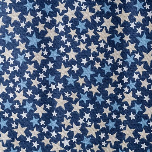 Бязь 007-00677 темно-синий принтованный