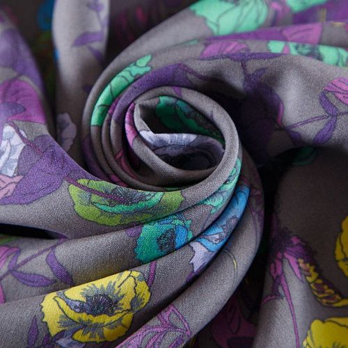 Шелк-вискоза 064-12334 серый принтованный