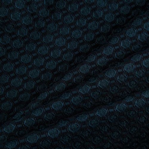 Жаккард стрейч 017-12149 черно-зеленый