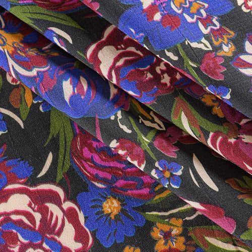 Вискоза 009-11697 черный принтованный