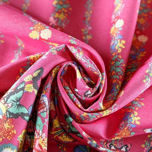 Джинс 015-07876 ярко-розовый принтованный