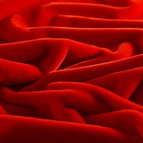 Мех искусственный 037-14979 красный однотонный