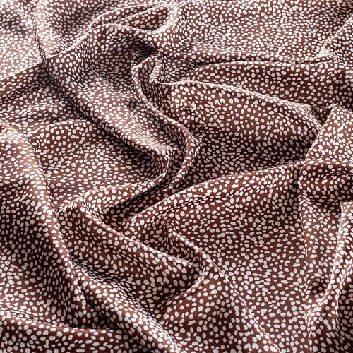 Шелк синтетический 065-01455 шоколадный принтованный
