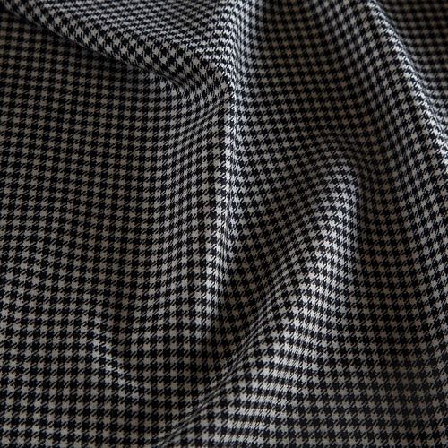 Ткань костюмная 025-15099 черно-белый клетка