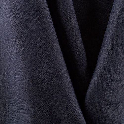 Лен натуральный 035-01054 черный однотонный