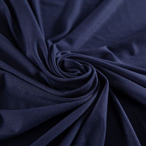 Трикотаж 056-20389 темно-синий однотонный