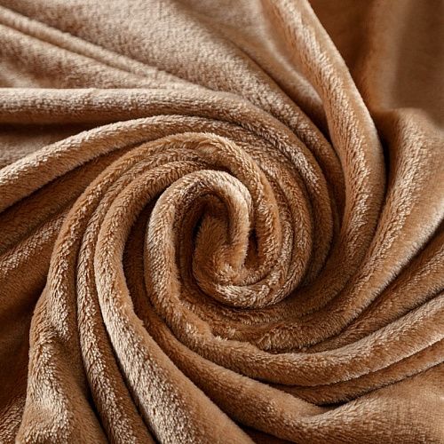 Флис-мех 061-09179 карамельный однотонный