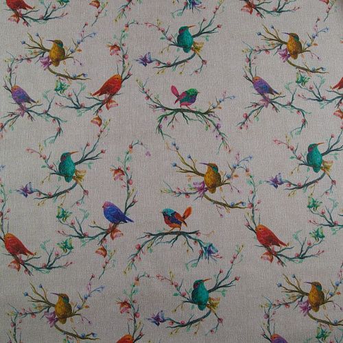 Ткань портьерная H-280 см 19-02-15860 экрю принтованный