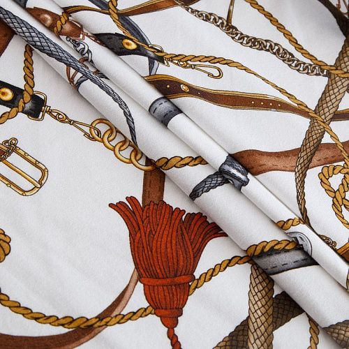 Трикотаж 056-14713 белый принтованный