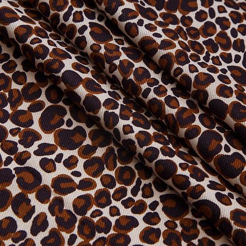 Креп вискозный 026-17668 молочный принтованный