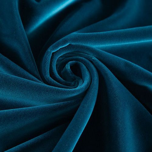 Бархат хлопковый 002-20031 петроль однотонный