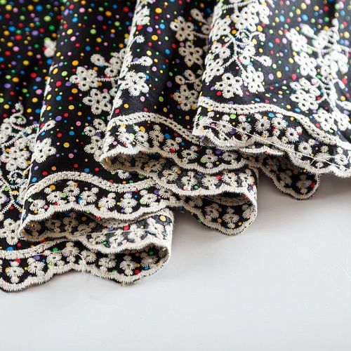 Шитье 067-07611 черный принтованный