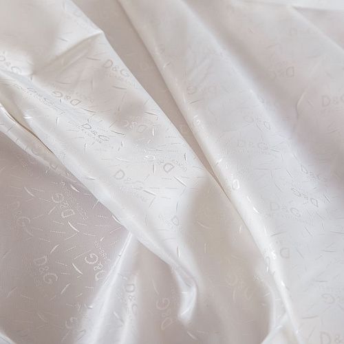 Ткань подкладочная 045-18874 молочный жаккардовый