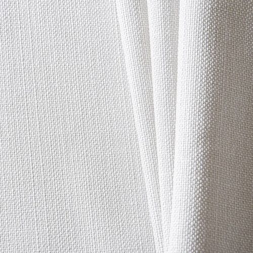 Ткань портьерная лен h-300 см 05-02-11512 теплый белый однотонный