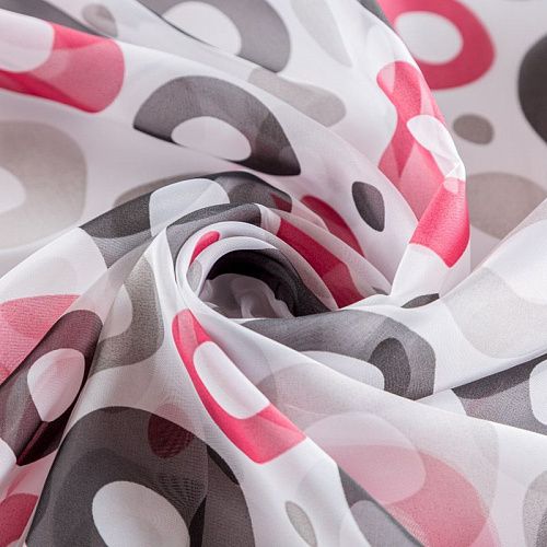 Тюль капрон Т292-01-223 белый принтованный