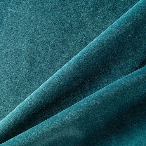 Ткань портьерная бархат h-300 см 09-02-00038 темный аквамарин однотонный