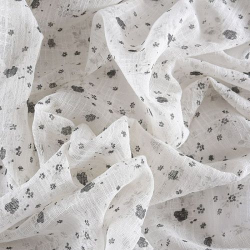 Лен-марлевка 035-11772 белый принтованный