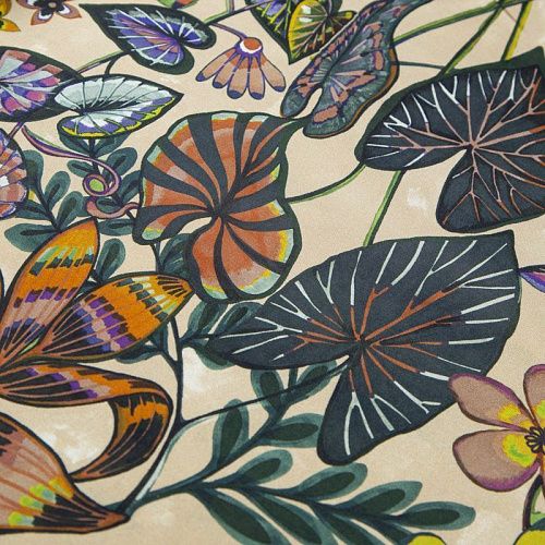 Трикотаж холодный 056-20201 экрю принтованный