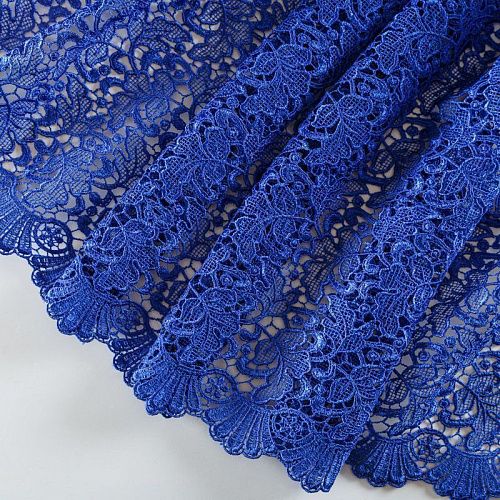 Гипюр-макраме К12-960 васильковый