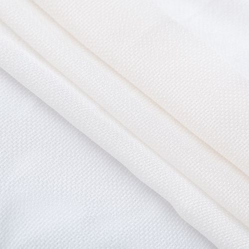 Шифон шелковый 068-20297 молочный однотонный